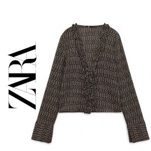 Zara open front blouse